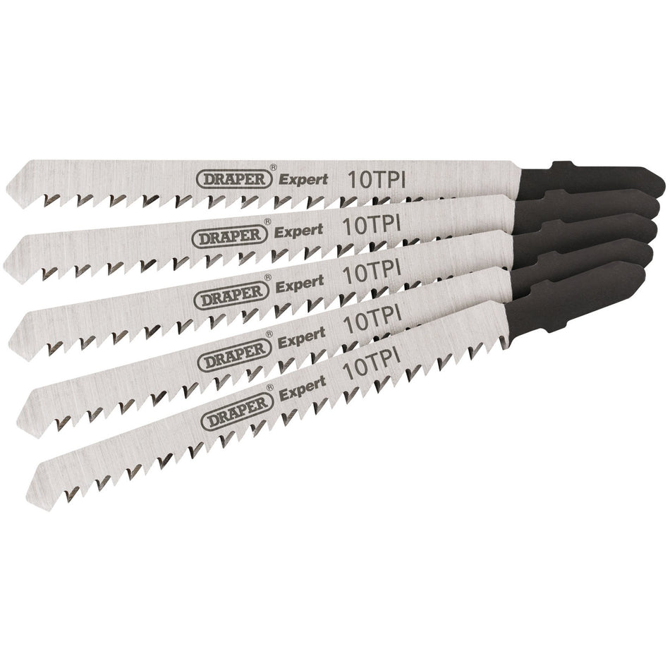 Draper 81718 DT101BR Jigsaw Blade Set, 100mm (5 Piece)