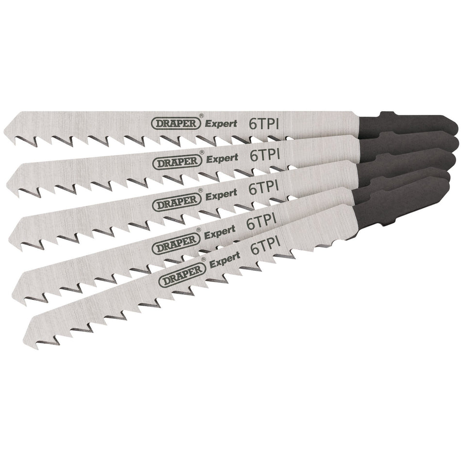 Draper 81719 DT101D Jigsaw Blade Set, 100mm (5 Piece)