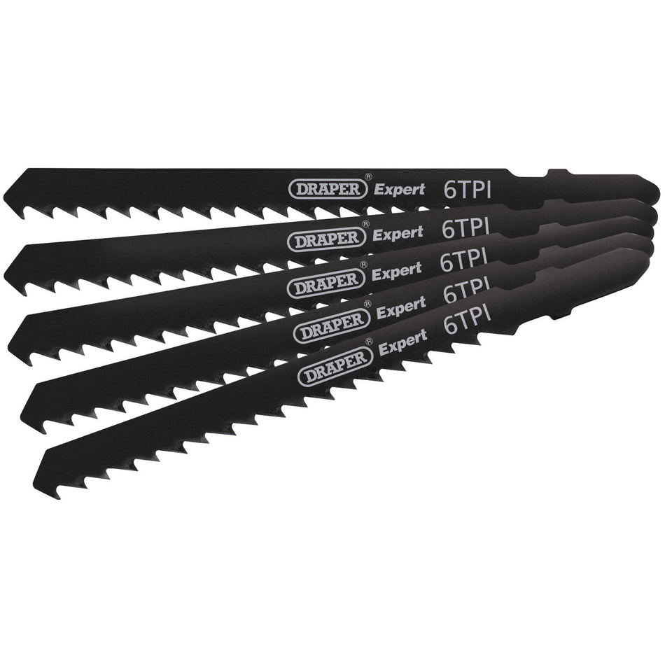 Draper 81725 DT144D Jigsaw Blade Set, 100mm (5 Piece)