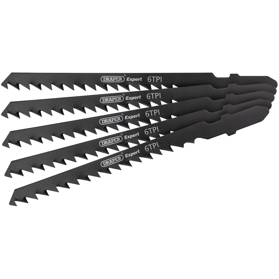 Draper 81727 DT244D Jigsaw Blade Set, 100mm (5 Piece)