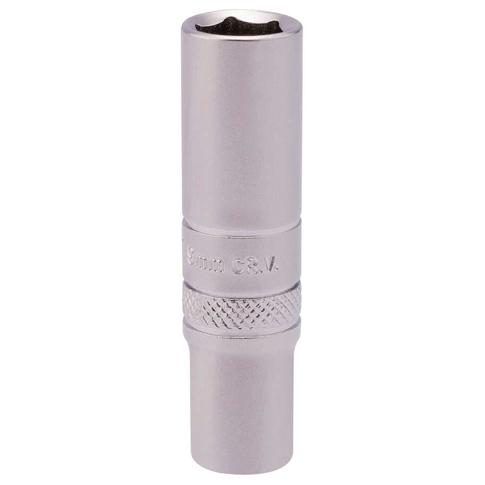 Draper 82139 6 Point Deep Socket, 1/4" Sq. Dr., 9mm