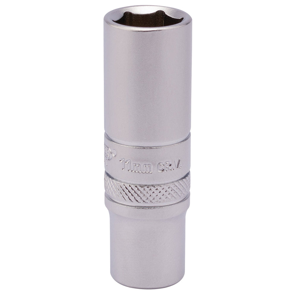 Draper 82140 6 Point Deep Socket, 1/4" Sq. Dr., 11mm