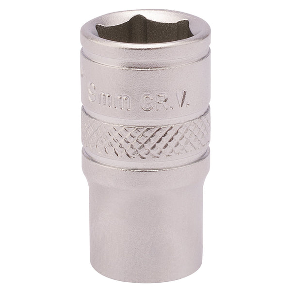 Draper 82143 Socket, 1/4" Sq. Dr., 9mm