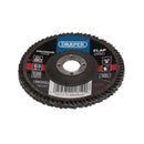 Draper 82354 Zirconium Oxide Flap Disc, 100 x 16mm, 80 Grit