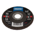 Draper 82356 Aluminium Oxide Flap Disc, 115 x 22.23mm, 40 Grit