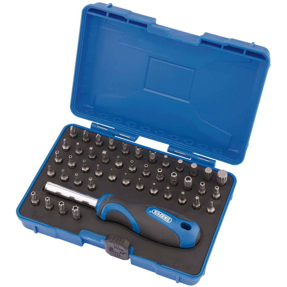 Draper 82399 Security Screwdriver Bit and Driver Set (45 Piece)