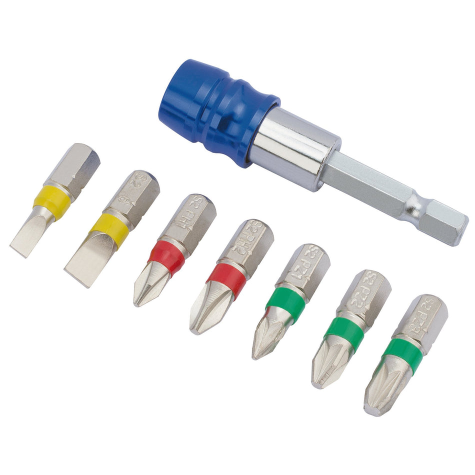 Draper 82400 Coloured Screwdriver Bit Set (8 Piece)