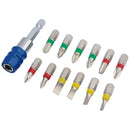Draper 82401 Coloured Screwdriver Bit Set With Magnetic Holder (13 Piece)
