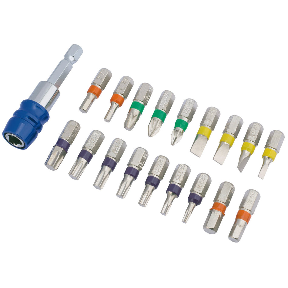 Draper 82402 Coloured Screwdriver Bit Set (19 Piece)