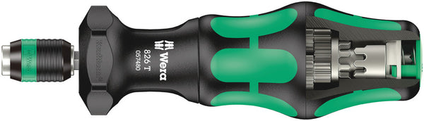 Wera 05057480001 826 T Kraftform Turbo bit-holding screwdriver handle with Rapidaptor quick-release chuck, 1/4" x 146 mm