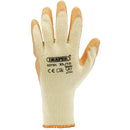 Draper 82751 Heavy Duty Latex Coated Work Gloves, Extra Large, Orange (Pack of 10)