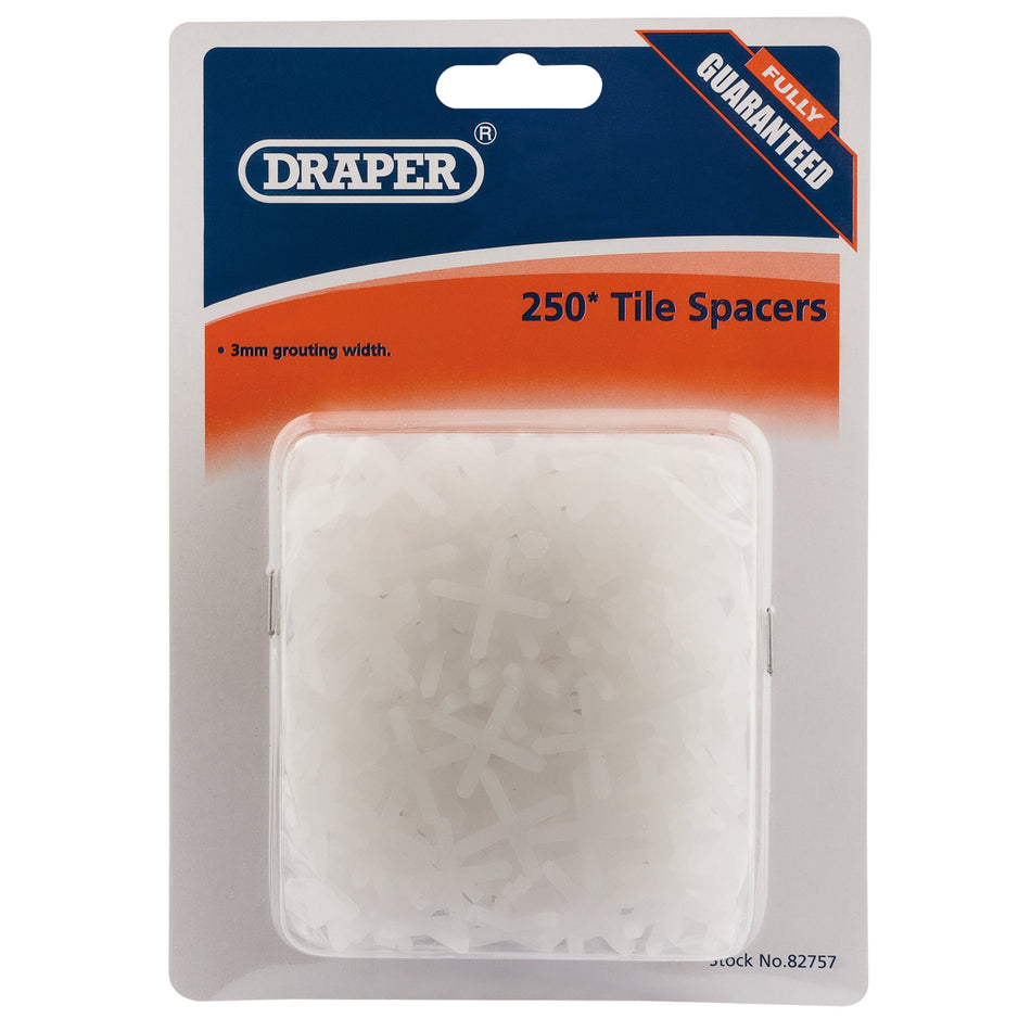 Draper 82757 Tile Spacers, 3mm (Approx 250)