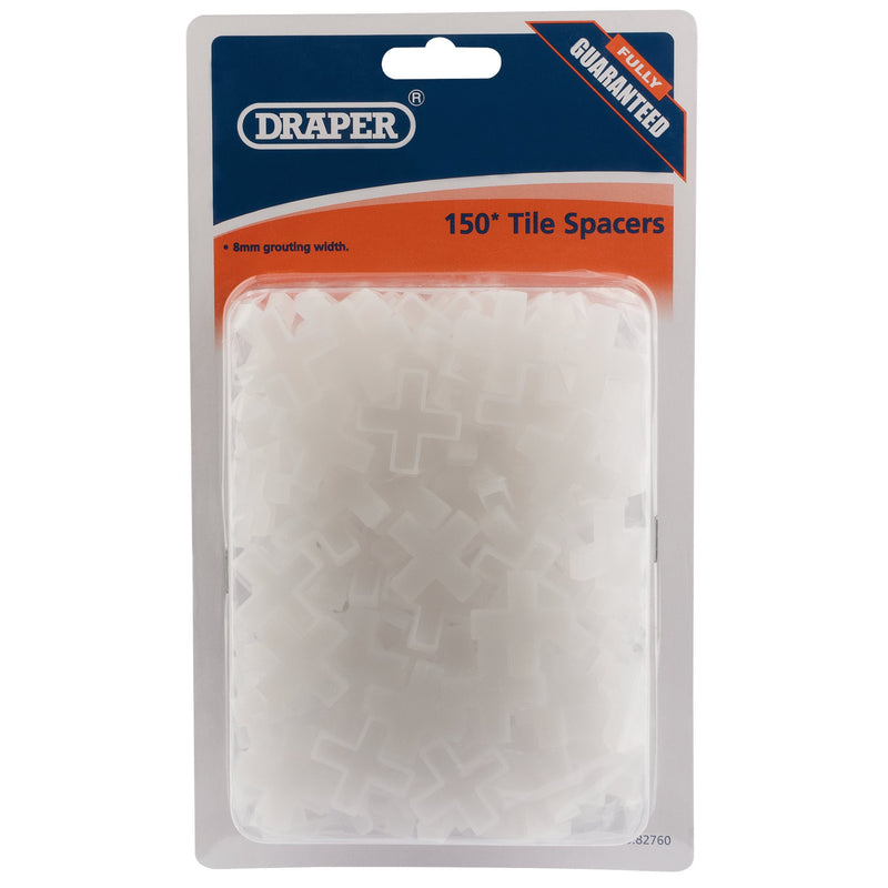 Draper 82760 Tile Spacers, 8mm (Approx 150)