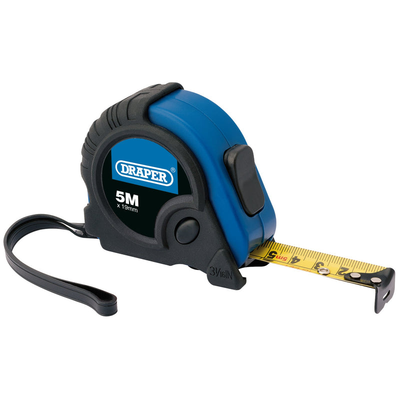 Draper 82818 Soft Grip Measuring Tape, 5m/16ft x 19mm