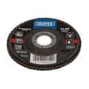 Draper 82870 Aluminium Oxide Flap Disc, 115 x 22.23mm, 80 Grit