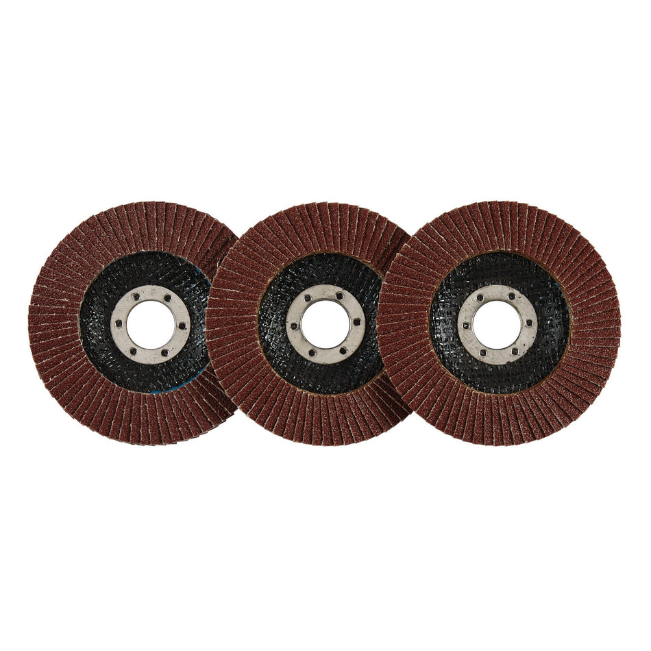 Draper 83067 Aluminium Oxide Flap Discs, 115 x 22.23mm, 60 Grit (Pack of 10)
