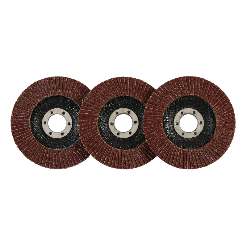 Draper 83067 Aluminium Oxide Flap Discs, 115 x 22.23mm, 60 Grit (Pack of 10)