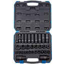 Draper 83098 Draper Impact Socket Set, 3/8" & 1/2" Sq. Dr. (32 Piece)