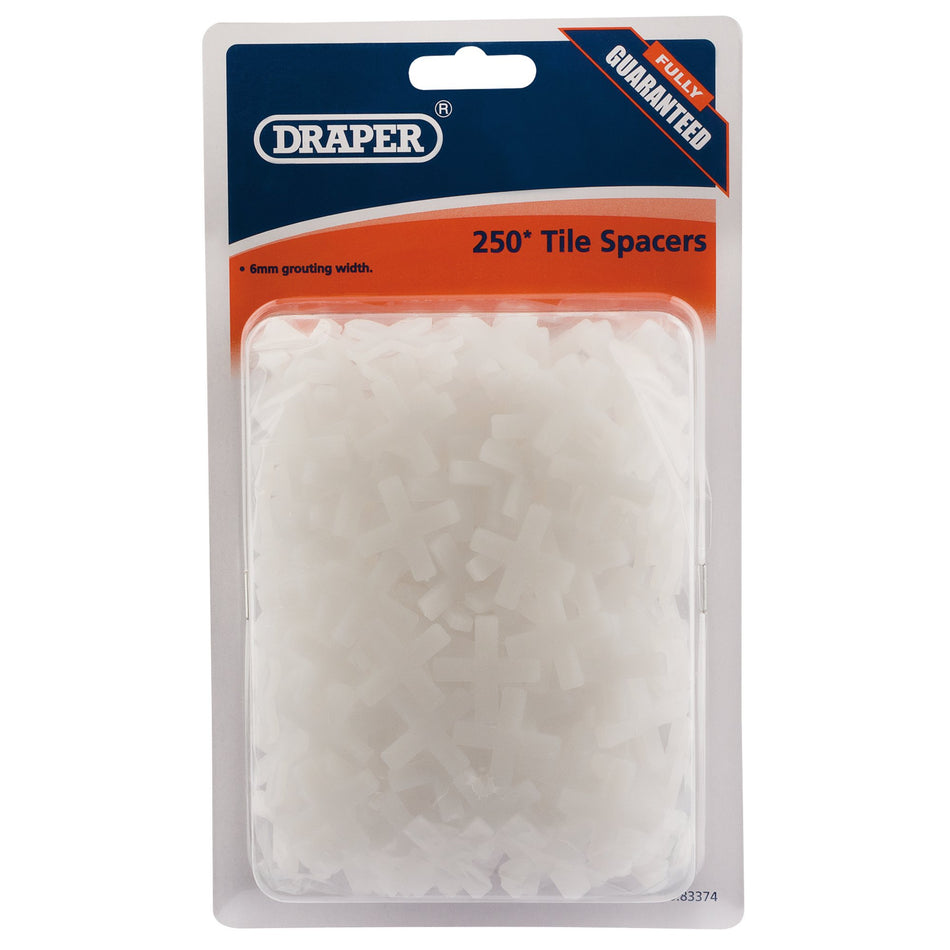 Draper 83374 Tile Spacers, 6mm (Approx 250)