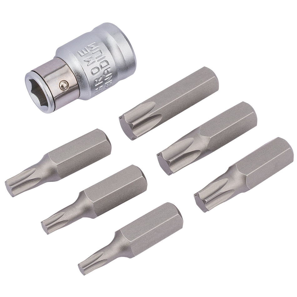 Draper 83561 Draper TX-STAR® Bit and Bit Holder Set, 3/8" Sq. Dr. (7 Piece)