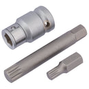 Draper 83566 Spline Bit Set, 1/2" Sq. Dr. (3 Piece)