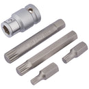 Draper 83567 Spline Bit Set, 1/2" Sq. Dr. (5 Piece)