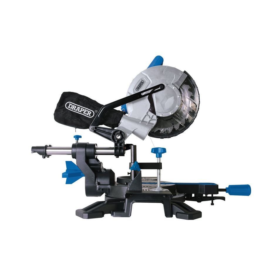 Draper 83677 Sliding Compound Mitre Saw with Laser Cutting Guide, 210mm, 1500W