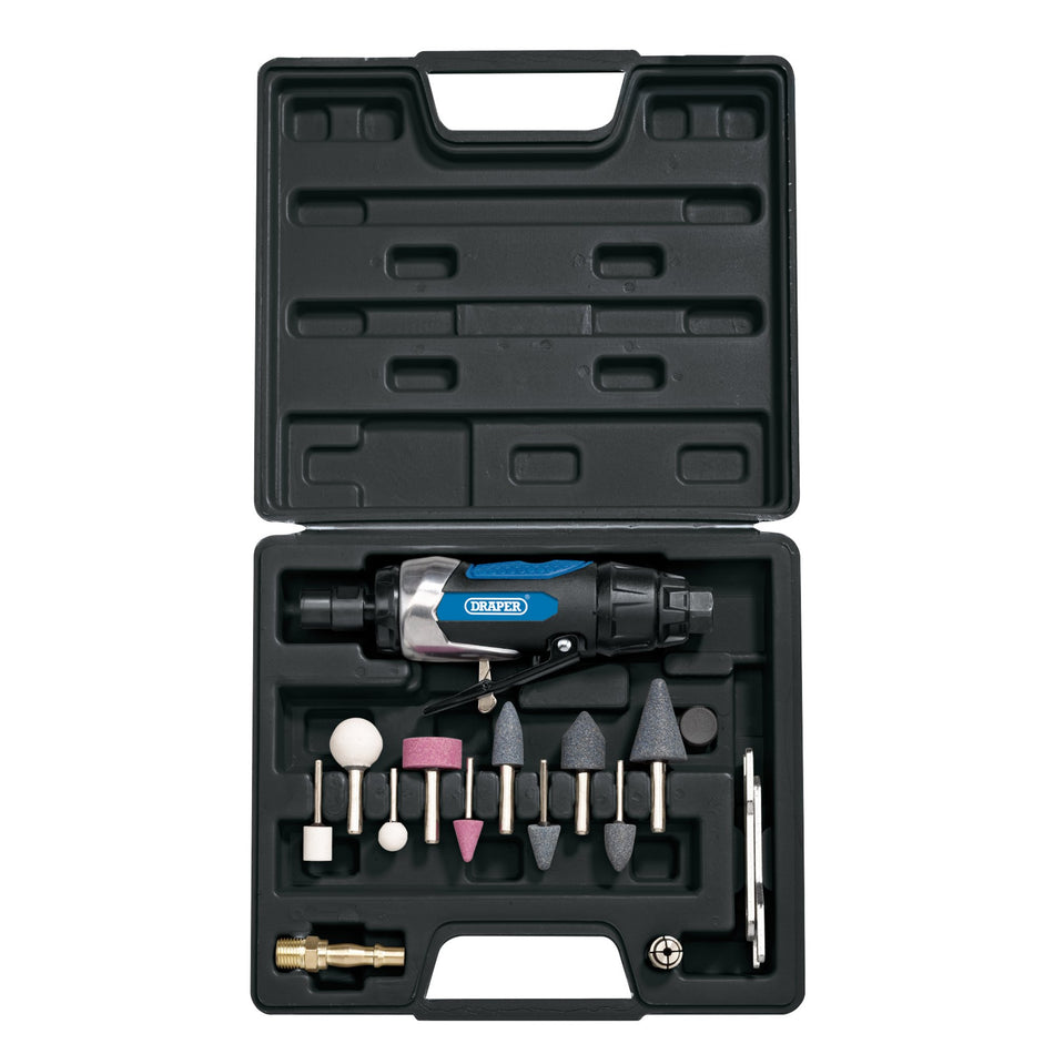 Draper 83736 Air Die Grinder Kit (15 Piece)
