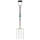 Draper 83755 Stainless Steel Garden Fork with Soft Grip Handle