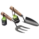 Draper 83776 Carbon Steel Heavy Duty Hand Fork and Trowel Set with Ash Handles (2 Piece)