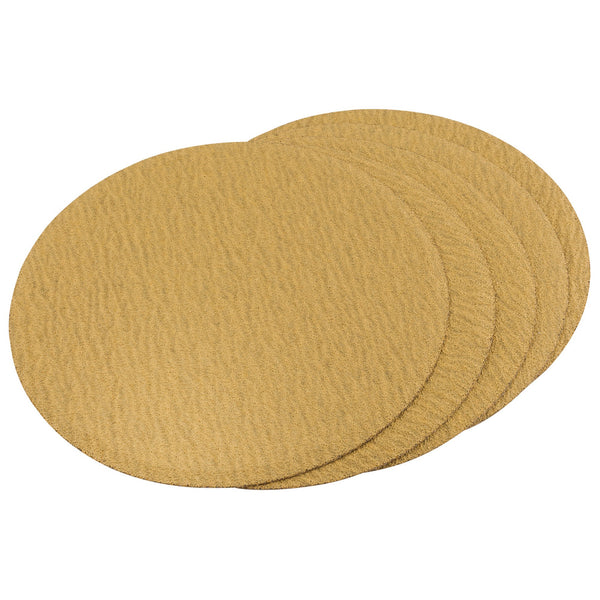 Draper 83867 White Aluminium Oxide Sanding Discs, 150mm, 80 Grit (Pack of 5)