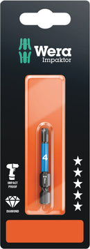 Wera 05073944001 840/4 IMP DC Impaktor bits SB, 4 x 50 mm