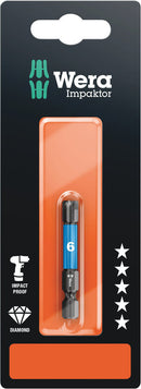 Wera 05073946001 840/4 IMP DC Impaktor bits SB, 6 x 50 mm