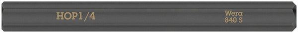 Wera 05018157001 840 S Hex-Plus bits for impact screwdrivers, 1/4" x 70 mm