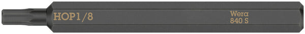 Wera 05018154001 840 S Hex-Plus bits for impact screwdrivers, 1/8" x 70 mm