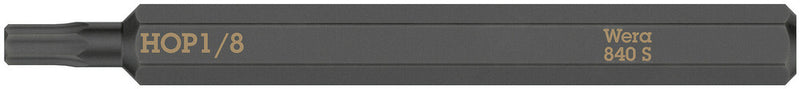 Wera 05018154001 840 S Hex-Plus bits for impact screwdrivers, 1/8" x 70 mm