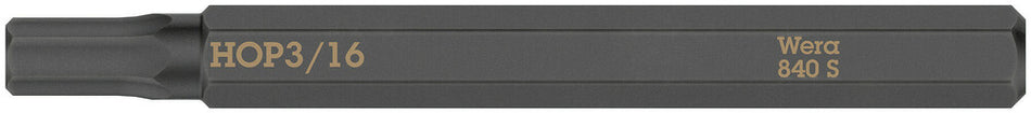 Wera 05018156001 840 S Hex-Plus bits for impact screwdrivers, 3/16" x 70 mm