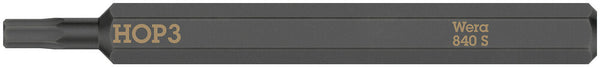 Wera 05018150001 840 S Hex-Plus bits for impact screwdrivers, 3 x 70 mm