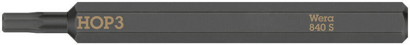 Wera 05018150001 840 S Hex-Plus bits for impact screwdrivers, 3 x 70 mm