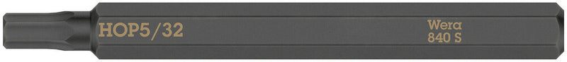 Wera 05018155001 840 S Hex-Plus bits for impact screwdrivers, 5/32" x 70 mm