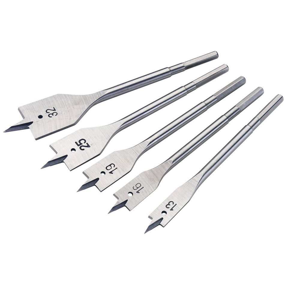 Draper 84451 Flat Wood Bit Set, 13 - 32mm (5 Piece)