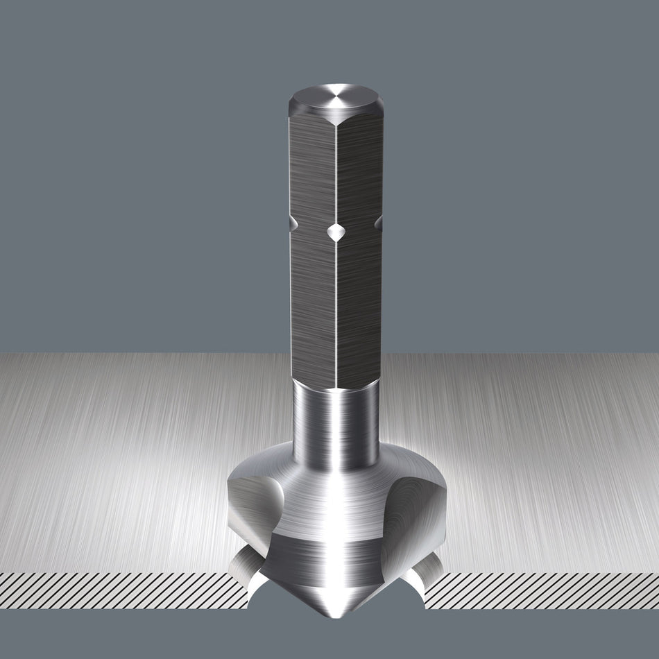 Wera 05104632001 846 3-flute Countersink Bit, 10.40 x 34 mm
