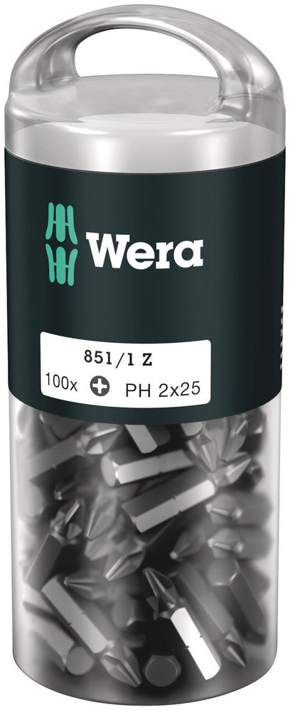 Wera 05072441001 851/1 Z DIY 100 bits, PH 2 x 25 mm, 100 pieces