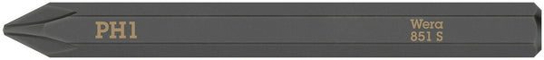 Wera 05018160001 851 S Phillips bits for impact screwdrivers, PH 1 x 70 mm