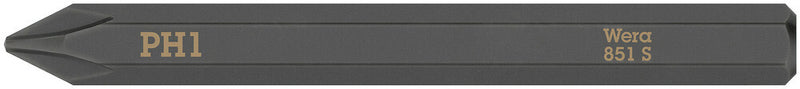 Wera 05018160001 851 S Phillips bits for impact screwdrivers, PH 1 x 70 mm