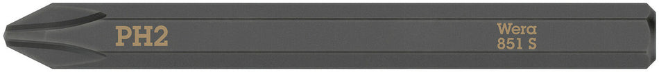 Wera 05018161001 851 S Phillips bits for impact screwdrivers, PH 2 x 70 mm