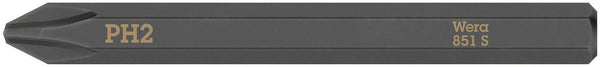 Wera 05018161001 851 S Phillips bits for impact screwdrivers, PH 2 x 70 mm