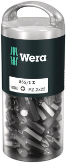 Wera 05072444001 855/1 Z DIY 100 bits, PZ 2 x 25 mm, 100 pieces