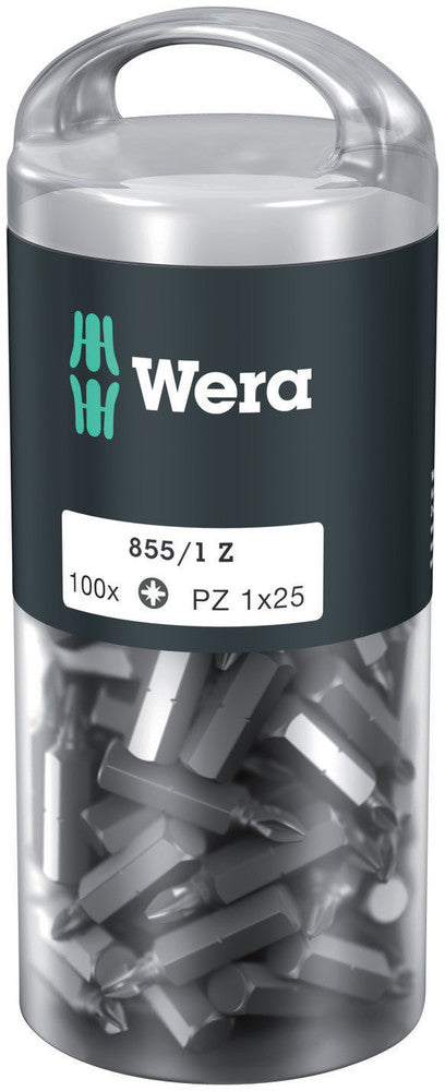 Wera 05072443001 855/1 Z DIY 100 bits, PZ 1 x 25 mm, 100 pieces