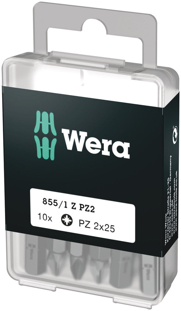 Wera 05072404001 855/1 Z DIY bits, PZ 2 x 25 mm, 10 pieces